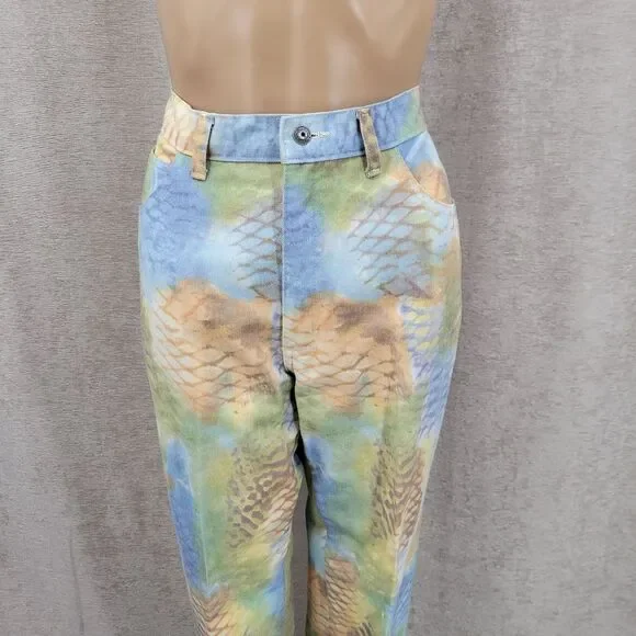 Opal Vintage Denim Abstract Snakeskin Colorful Denim Jacket & Jeans Matching Set - Picture 5 of 16